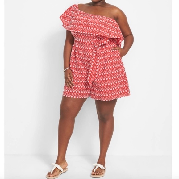 Lane Bryant Pants & Jumpsuits Lane Bryant Red Eyelet Ruffle